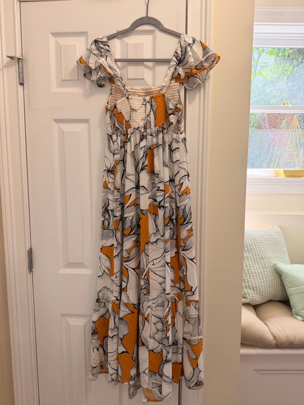 Anthropologie Alexandra Farmer Short-Sleeve
Smocked Midi Dress S - Picture 6 of 8